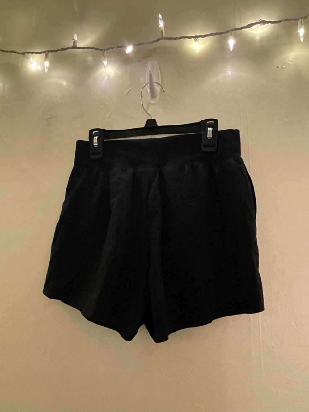 Nike Women’s Black Athletic Layered Running Shorts with Swoosh XS NWOT Pockets - Picture 6 of 16